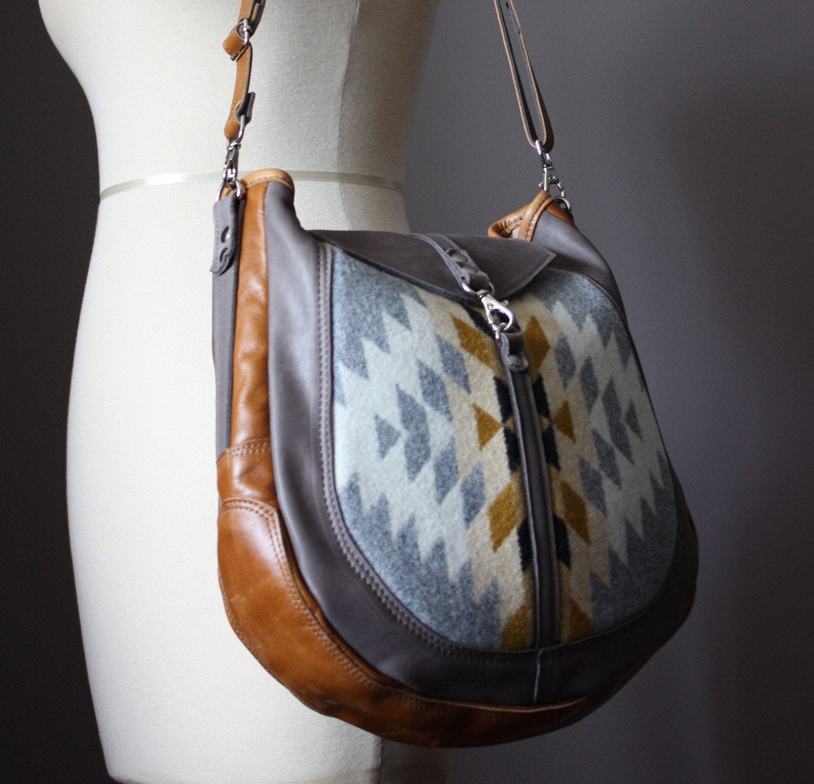 Western crossbody purse cowgirl leather bag Southwestern Etsy