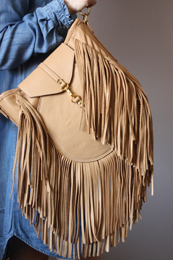 leather fringe crossbody bag