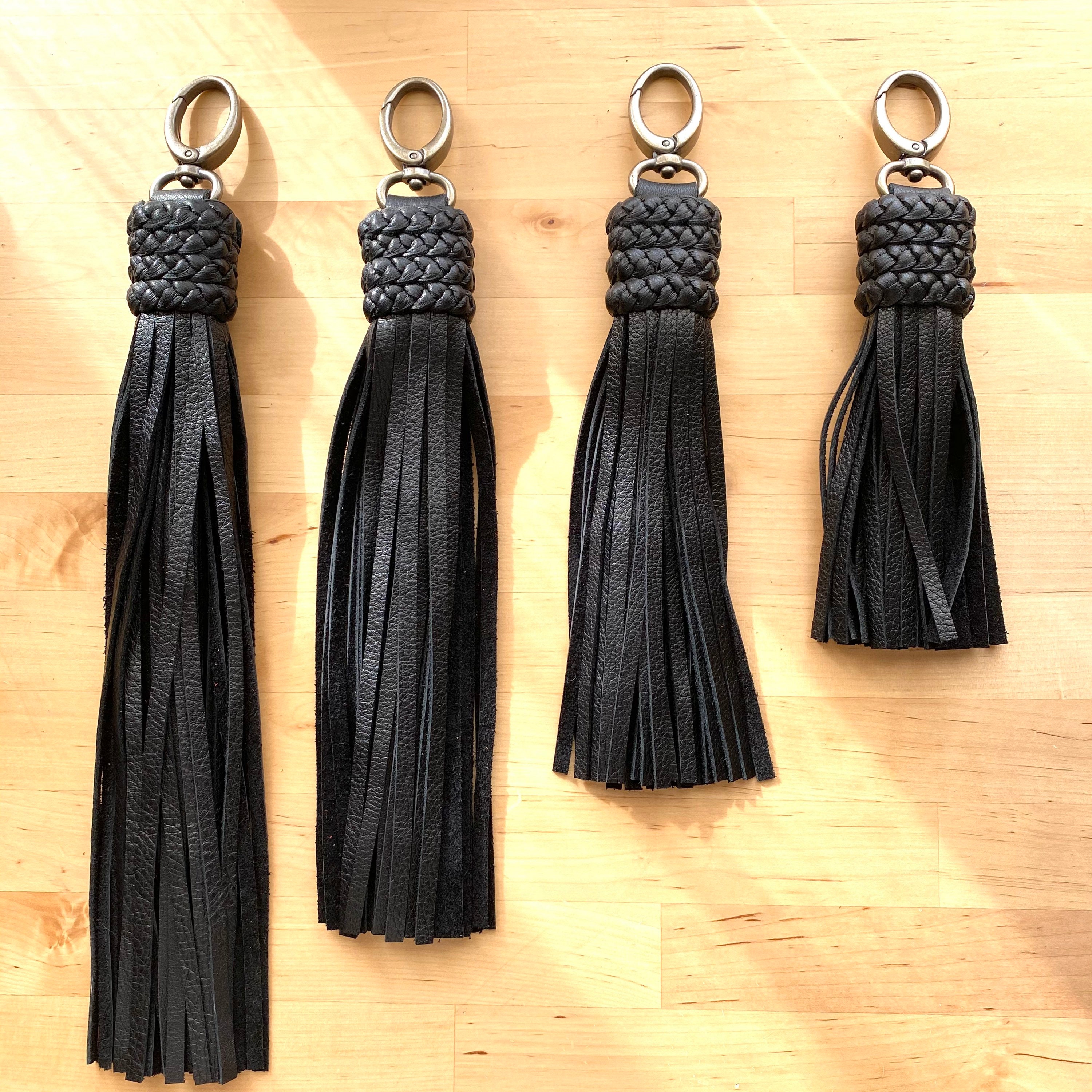 Keychain Tassels Leather Tassel Pendants with Silver White Caps,Tassel  Charm for Jewelry Making Keychain Bracelets Ring Crafts -30pcs(1-1/2  inch,Blue)