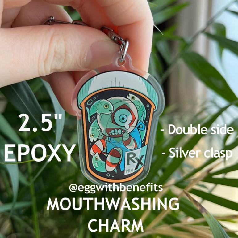 Mouthwashing keychain - Etsy 日本