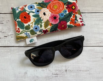 Sunglasses Case, Soft Glasses Case, Fabric Glasses Case, Eyeglasses Case, Sunnies Case, Travel Glass Case, Rifle Paper Co Glasses Case