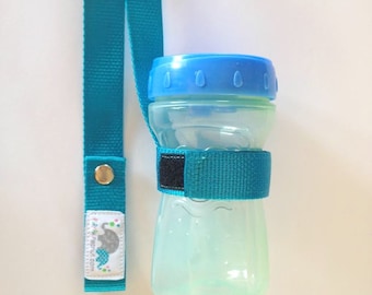 Nylon Cup Strap, Sippy Cup Strap, Toy Strap, Strap secures with hook and loop around cup, You Pick Nylon Colour