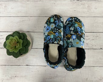 Slippers, Rifle Paper Co Slippers for Babies, Toddlers, Youth and Adults, Matching Slippers for the Family, Machine Washable Booties