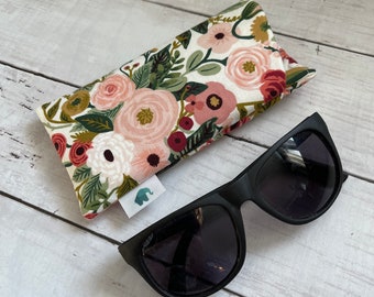 Handmade Fabric Glasses Case | Soft Eyeglass Sleeve | Cotton Sunglasses Holder | Padded Eyewear Case | Reading Glasses Pouch | Gift
