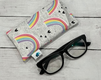 Soft Fabric Glasses Case, One Size Fits All From Readers and Oversized Sunglasses, Keeps Glasses Scratch and Dust Free At Home or For Travel