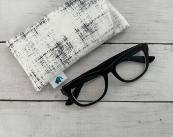 Soft Fabric Glasses Case, One Size Fits All From Readers and Oversized Sunglasses, Keeps Glasses Scratch and Dust Free At Home or For Travel