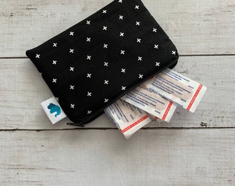 Reusable Zipper Snack Bag, Machine Washable with a Water Repellent Nylon Liner, Available in FOUR sizes, Convenient Food-Safe Storage