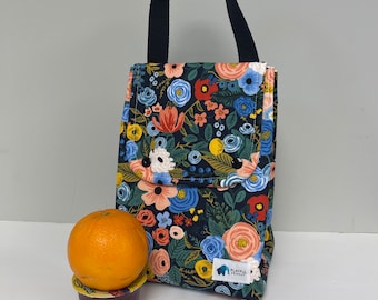 Insulated Lunch Bag | Reusable School Lunch Bag | Handmade Kids Lunch Tote | Washable Lunch Bag | Back to School Lunch Bag