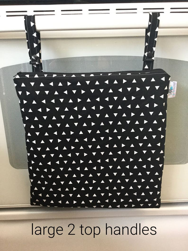 Reusable Wet Bag, Heat Sealed and Waterproof, Perfect for the pool, beach, gym, travel, diapers and more Multiple Sizes and Style Available image 7