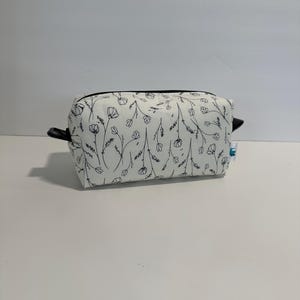 Boxy Bag, square zippered pouch that makes the perfect makeup bag, pencil case, medicine pouch, travel accessory bag