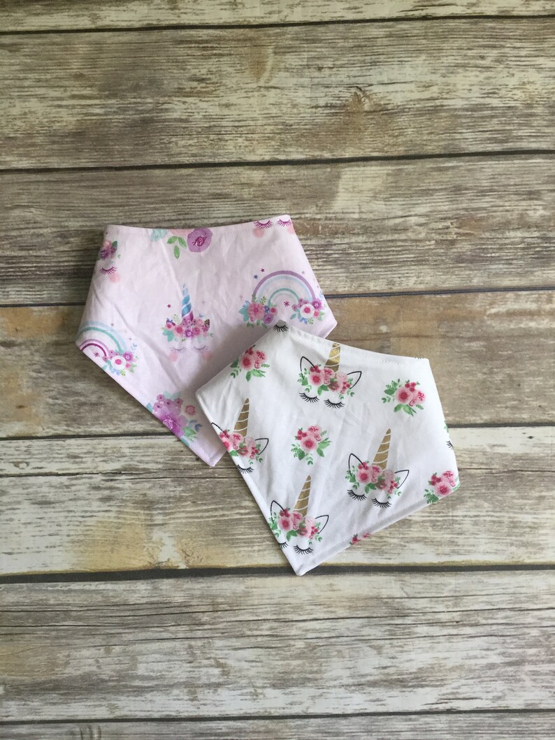 Unicorn Dribble Bib Bib Bandana Dress Baby Food Rainbow Fabric