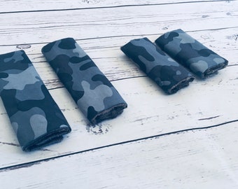 Car Seat Strap Covers, Stroller Strap Covers, Reversible Strap Covers, Seat Belt Covers, Infant Toddler Adult Strap Covers, Blue Camo