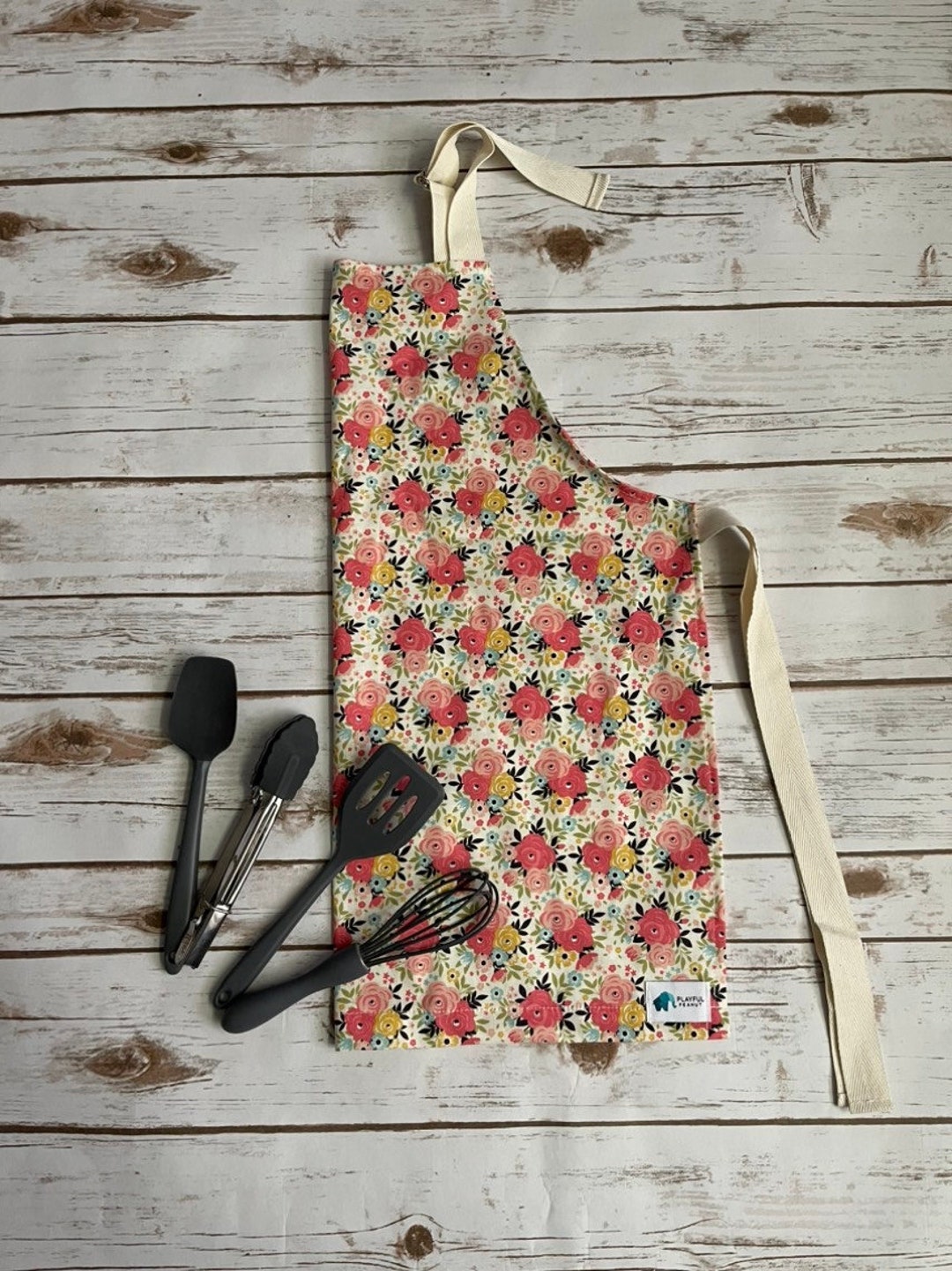Floral Apron, Rifle Paper Apron, Child Apron, Toddler Apron, Kid Apron
