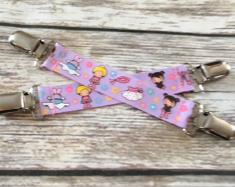 Mitten Clips, Mitt Clips, Mitten Holders, Mitten Leash, Winter Mitten Clips, Mitten Savers, Glove Holders, Purple Princess