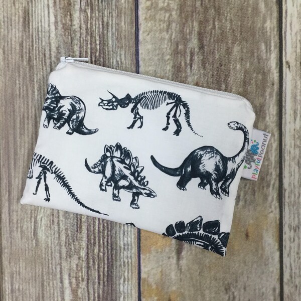 Reusable Snack Bag, Reusable Zipper Bag, Reusable Sandwich Bag, Zipper Pouch, Reusable, Dinosaur Snack Bag, Lunch Bag, Reusable Bag