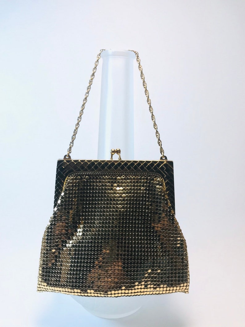 Vintage Whiting and Davis Gold Purse