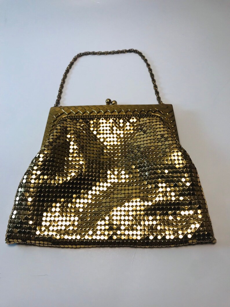 Vintage Whiting and Davis Gold Purse