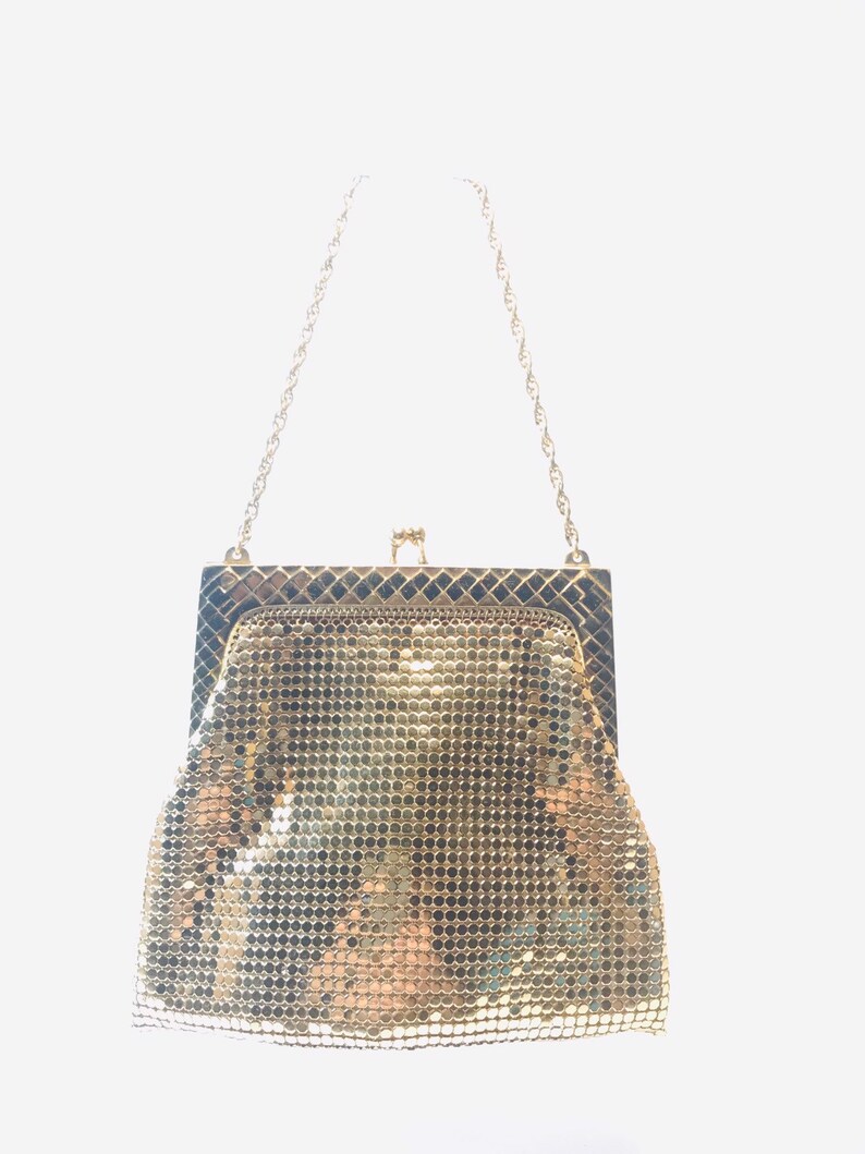 Vintage Whiting and Davis Gold Purse