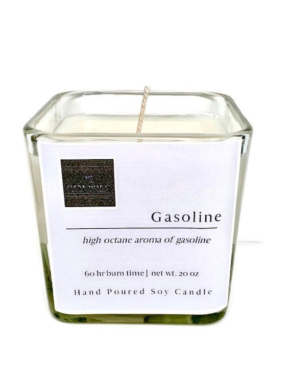 Gasoline Scented Soy Candle Free shipping over 35 Etsy