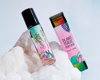 SENSITIVE HEART | Plant Magic Perfume, Crystal Infused Aromatherapy Roll-On, Body Oil