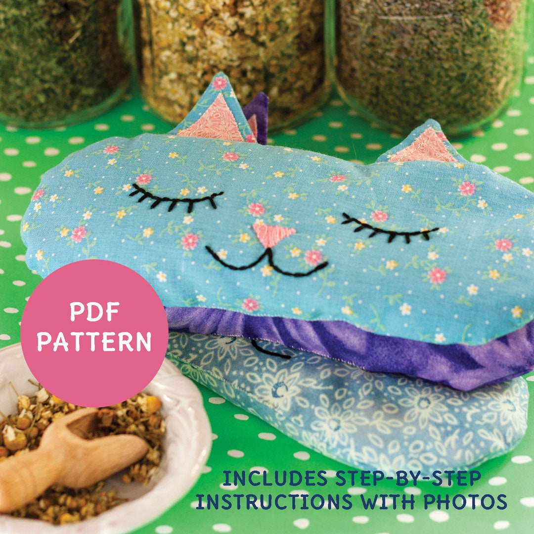 Cat Nap Eye Pillow PDF Pattern Digital Download (for Beginners)
