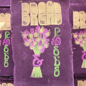 Aplique para costurar com estampa em bloco "Pão e Rosas"