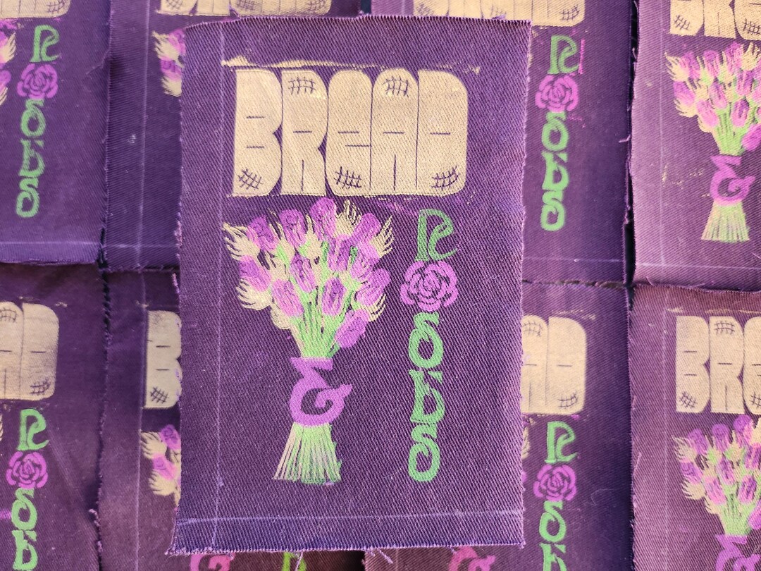 Block-printed Bread & Roses Sew-on Patch - Etsy