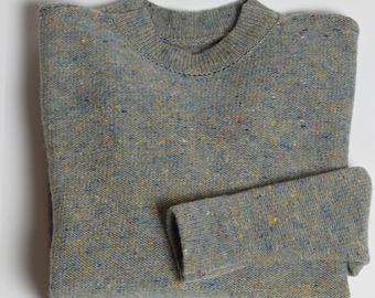 scottish merino wool handcrafted tweed sweater