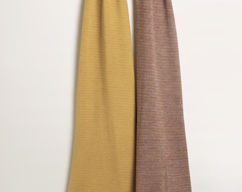 set of baby alpaca handcrafted fine wide scarfs _ honey