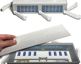 Toy Model Airport Terminal with 5x Airplane Gates. Removable roof. Fits Daron Airplanes