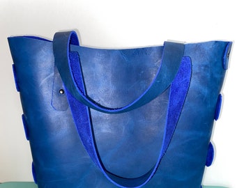 No Sew leather boho tote bag