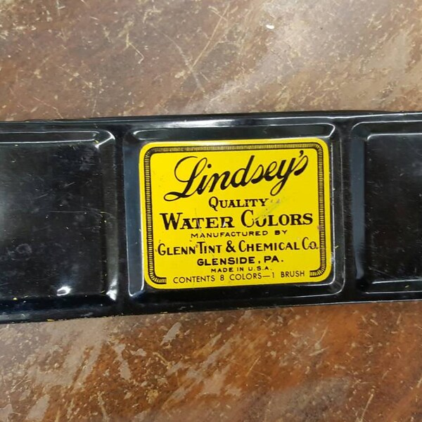 Vintage Lindsey's Watercolors Tin from Rustysecrets