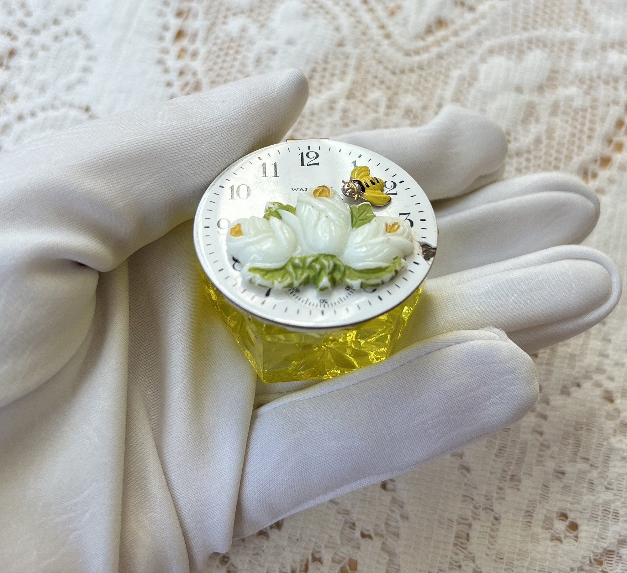 アンティーク　セルロイド　コーム　ブラシ　ボックス　ケース　ローズ　セット ハンドメイドコーム 3本セット CMSET-8T-9T-57T《GB KENT & SONS