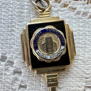 Vintage High School Pendant Charm - Etsy