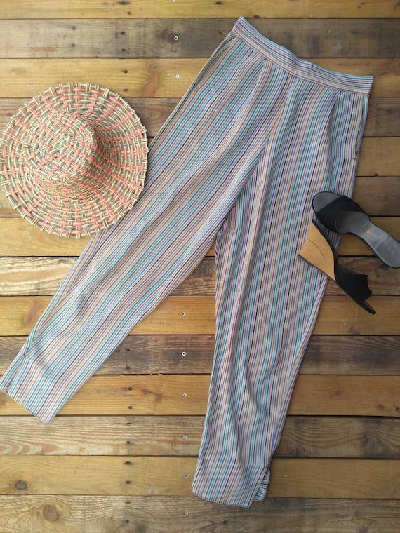 Vintage 1950s Ankle length Cigarette trousers Pant