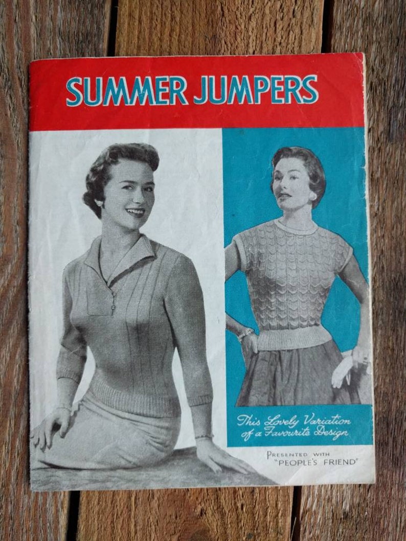 Vintage 1950s British Knitting Booklet Full Of Patterns Magazine Knit Pattern Shetlands