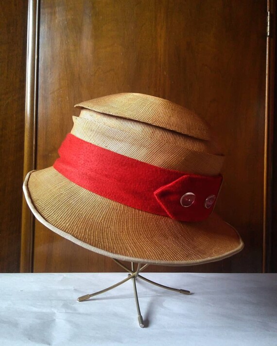 Vintage RARE 1910s 1920s 1930s French Natural Stra