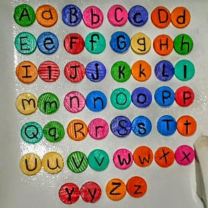 wooden ABC magnets