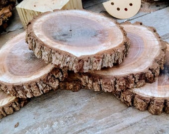 Natural Live Edge Black Walnut Wood Slices (5"-6" Diameter)
