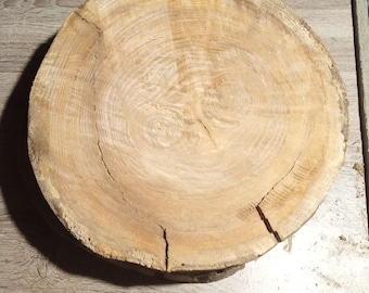12" Rustic Oak Wood Slice, Wedding Centerpiece, Cake Stand