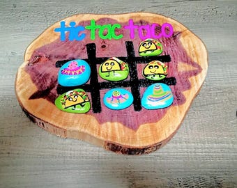 painted rocks tic tac toe game