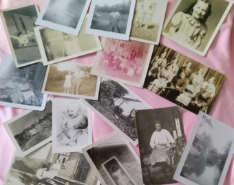 Vintage photographs 100pc. black and white real photos for crafting scrapbooking junk journals etc