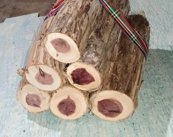 12 Mini Wood Logs: Rustic Wedding, Crafts, Home Decor