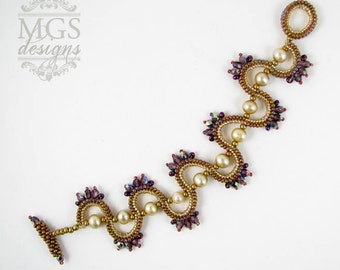 Sine Wave Bracelet - Beading Pattern/Tutorial Downloadable PDF