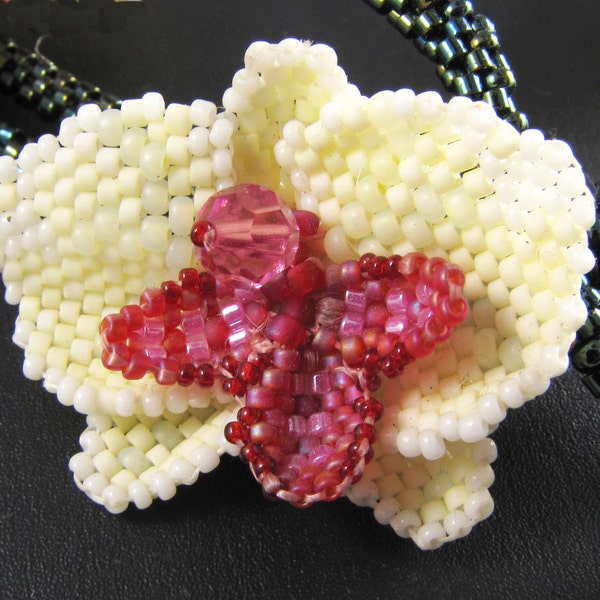 Beaded Phalaenopsis Orchids - beading tutorial PDF for download