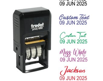 Personalised Teacher Date Stamps, Date and Name Stamps, adjust date Stamps, Custom Teacher Name Stamps, Custom Name and Date Stamps, Stamps