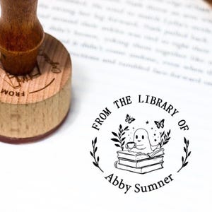 Personalized Book Stamp/From the Library of /Self Inking Stamp/Ex Libris stamp/Library stamp/Book Lover Gift/Mother&#39;s Day Gift