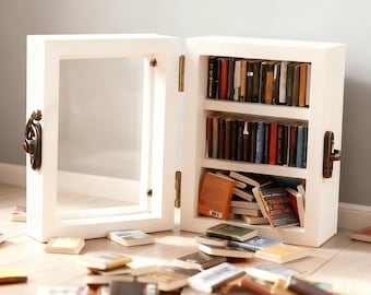 Personalized Anxiety Bookshelf with Mini Books, Book Accessories, Home Decor, Personalized Gift, Book Lover's Gifts, Gifts for Reader, Gifts