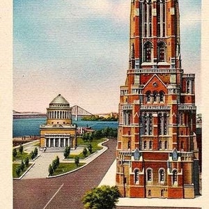 Carte postale vintage de New York - L'église Riverside et la tombe de Grant (inutilisée)
