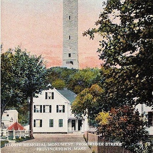 Carte postale ancienne de Cape Cod - Le monument du pèlerin de Ryder Street à Provincetown (inutilisé)